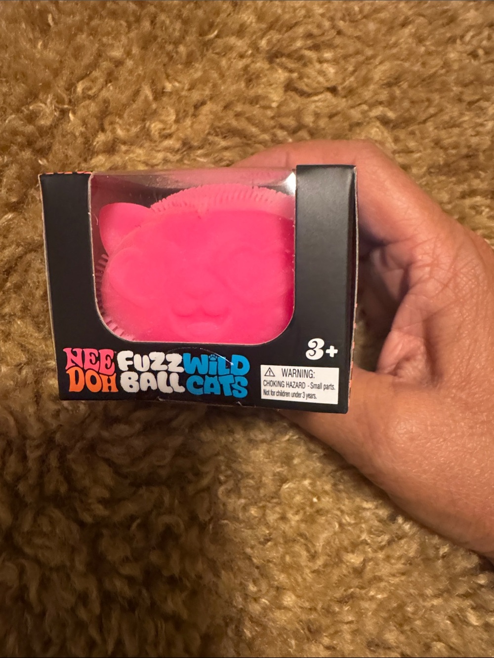Nee Doh Fuzz wild cat pink w/glasses
